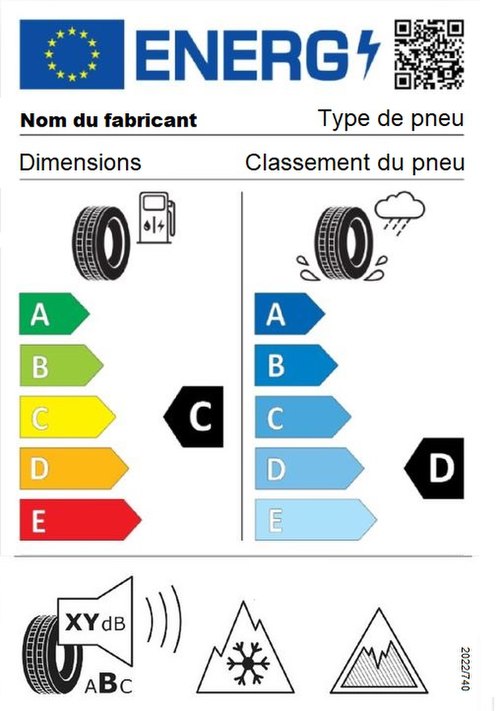 Etiquette europeenne pneumatique